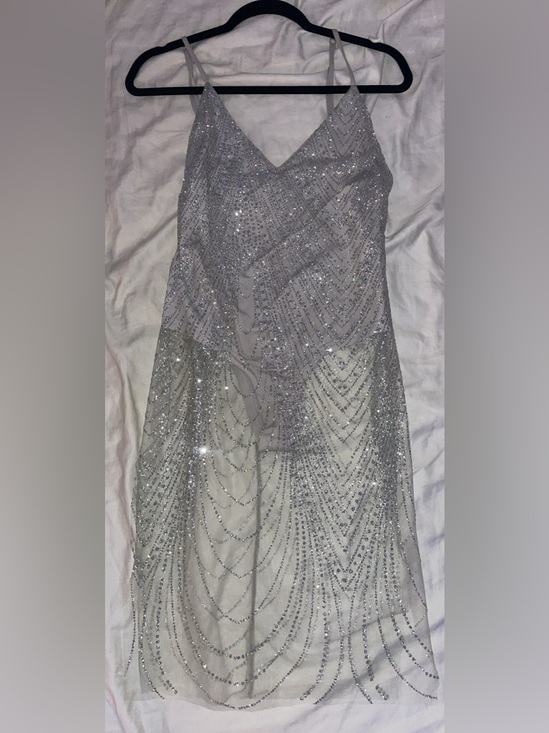 Fashion Nova Dresses & Skirts - NOT FOR SALE Silver Bodysuit Dress ✨